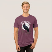 Endangered birds: waldrapp or nortern bald ibis トライブレンドＴシャツ (正面全面)