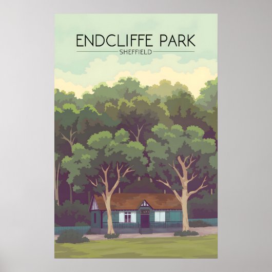Endcliffe Park Sheffield Travel Poster ポスター (正面)