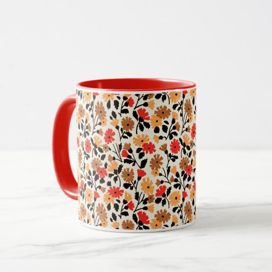 Endleaves of Art floral pattern マグカップ (正面左)