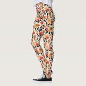 Endleaves of Art floral pattern レギンス (左)
