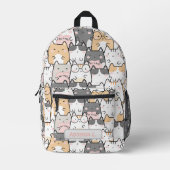 Endless Be Kind Kittens プリントバックパック (正面)