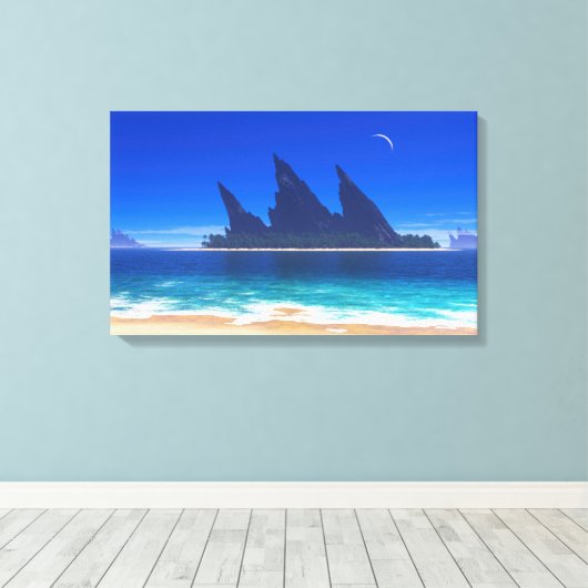 Endless Blue (2025) キャンバスプリント (インサイチュ (ウッドフロア))