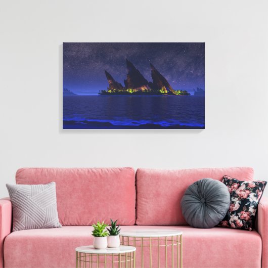 Endless Blue (Starlight) キャンバスプリント (インサイチュ (リビング))