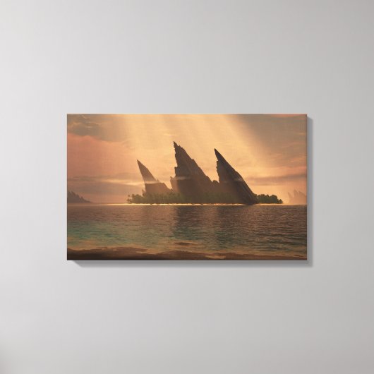 Endless Blue (Sunbeam) キャンバスプリント (正面)