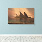 Endless Blue (Sunbeam) キャンバスプリント (インサイチュ (ウッドフロア))