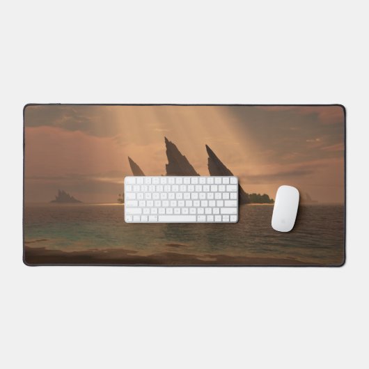 Endless Blue (Sunbeam) デスクマット (キーボード&マウス)