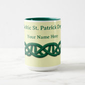 Endless Celtic Knot Seamless Dark Green マグカップ (中央)