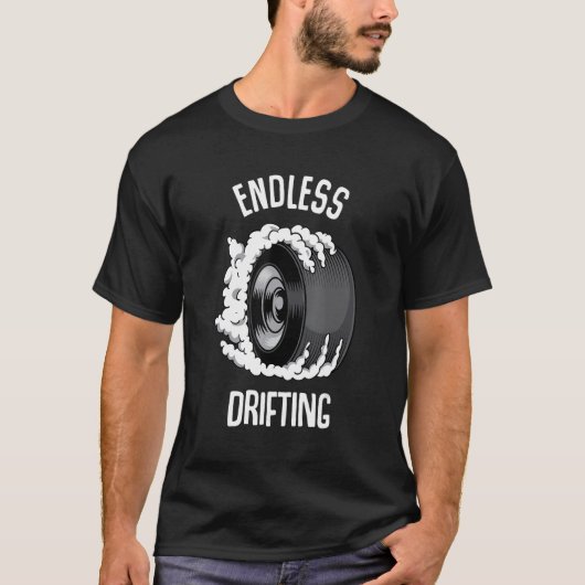 Endless Drifting Raceway Burnout Tシャツ (正面)