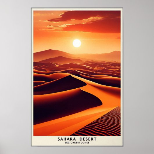Endless Dunes Of Erg Chebbi, Morocco ポスター (正面)