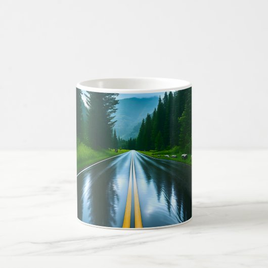 Endless Forest Road コーヒーマグカップ (中央)