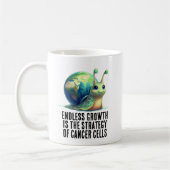 Endless Growth Is Strategy of Cancer Cells Snail コーヒーマグカップ (左)