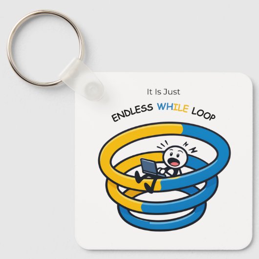 Endless Loop Aware Python Developer | Keychain キーホルダー (正面)