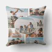 Endless Love Custom Family Collage Throw Pillow クッション (裏面)