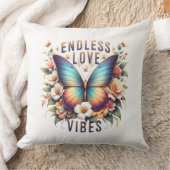 Endless Love Vibes バタフライ アート-96281 クッション (ブランケット)