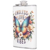 Endless Love Vibes バタフライ アート-96281 フラスク (左)