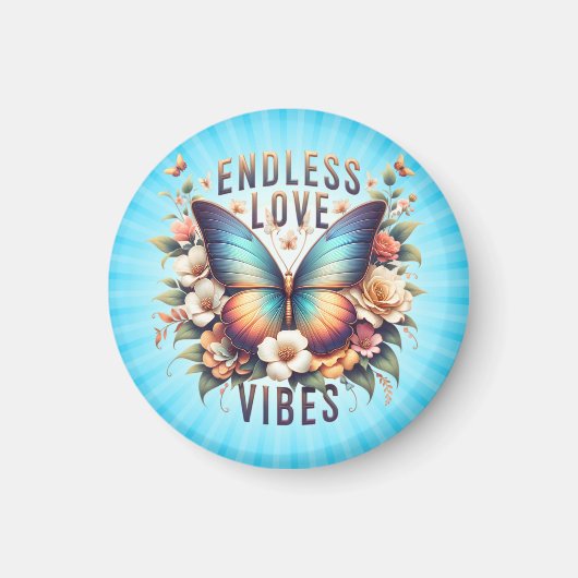 Endless Love Vibes バタフライ アート-96281 マグネット (正面)