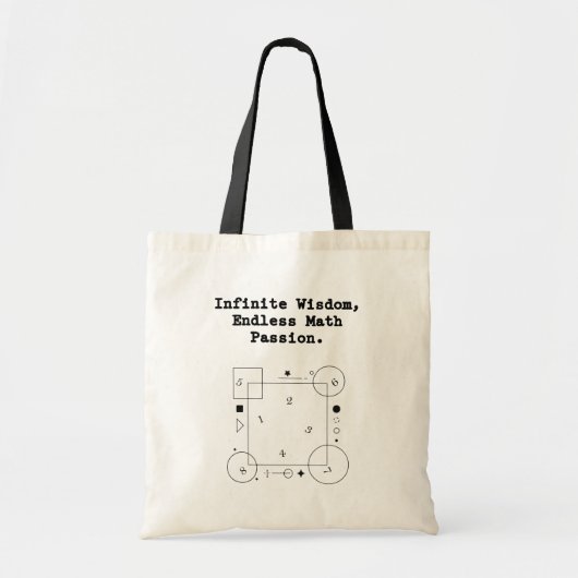 Endless Math Passion | Infinite Wisdom Educator トートバッグ (正面)