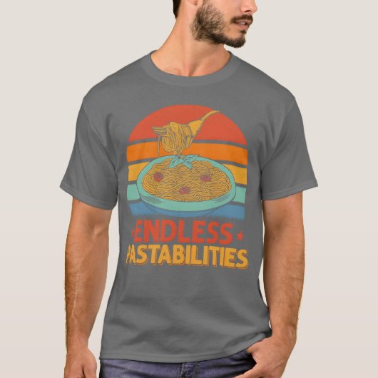 Endless Pastabilities Pasta Lover Italian Food vin Tシャツ (正面)