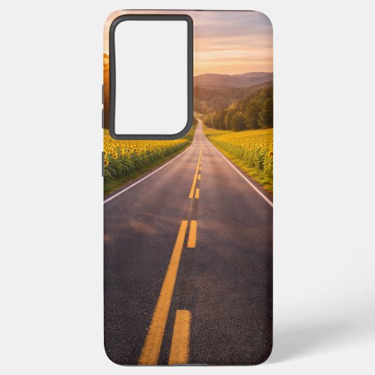 Endless Road Through Desert Landscape Phone Case Samsung Galaxyケース (裏面)