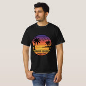 Endless Summer Retro Sunset Beach Palm T-Shirt Tシャツ (正面フル)