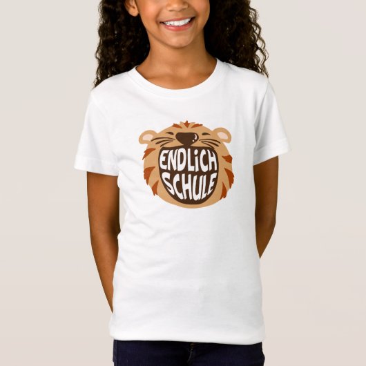 Endlich Schule Schulkind 1 Klasse Einschulung Tシャツ (正面)