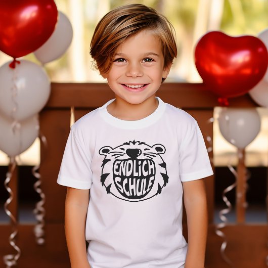 Endlich Schule Schulkind 1 Klasse Einschulung Tシャツ