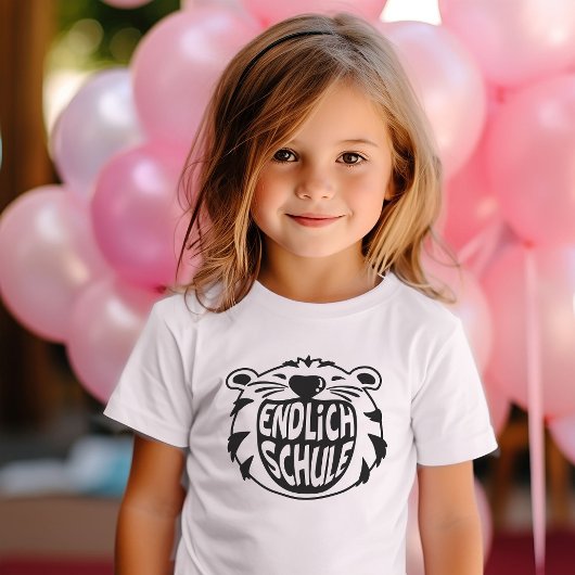 Endlich Schule Schulkind 1 Klasse Einschulung Tシャツ