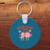 Endo Squad Nurse Stomach Santa Hat Endoscopy Tech  キーホルダー (正面)