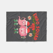 Endo Squad Nurse Stomach Santa Hat Endoscopy Tech  フリースブランケット (正面(横))