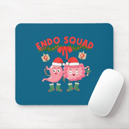Endo Squad Nurse Stomach Santa Hat Endoscopy Tech  マウスパッド (マウス)