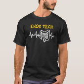 Endo Tech Endoscopy Tech Intestines Heartbeat GI T Tシャツ (正面)