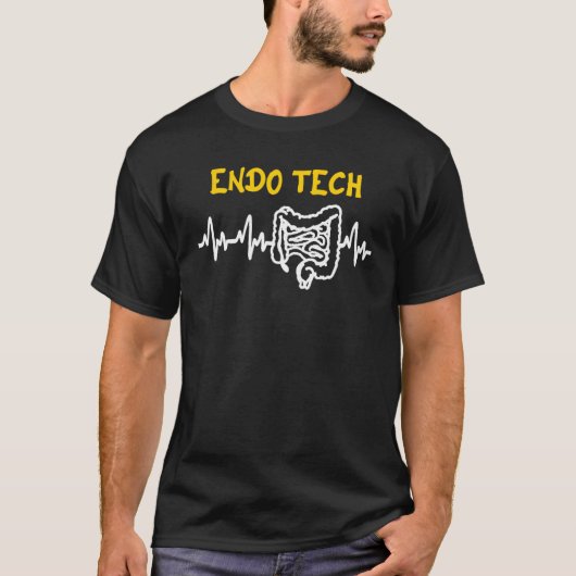 Endo Tech Endoscopy Tech Intestines Heartbeat GI T Tシャツ (正面)
