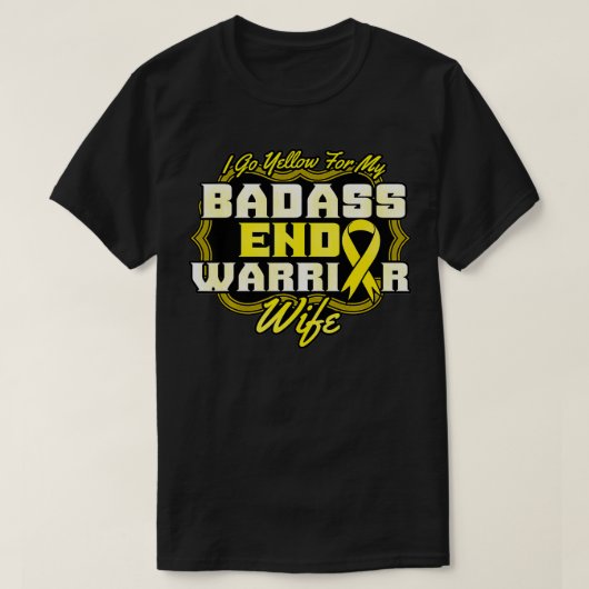 Endo Warrior Wife Endometriosis Yellow Endometrium Tシャツ (デザイン正面)