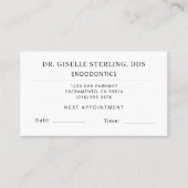 Endodontics Dentistry Dentist Appointment Card 名刺 (正面)