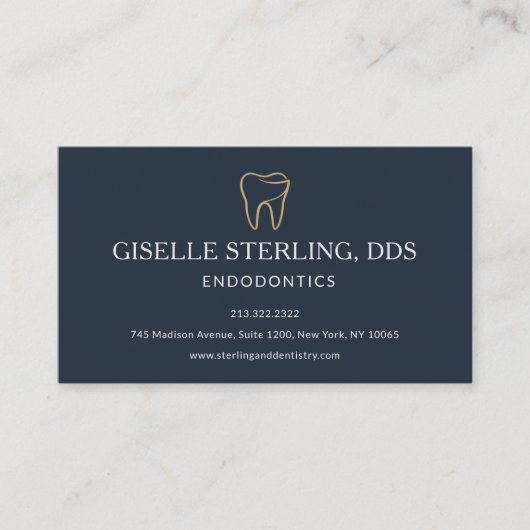 Endodontics Dentistry Tooth Appointment Reminder 名刺 (正面)