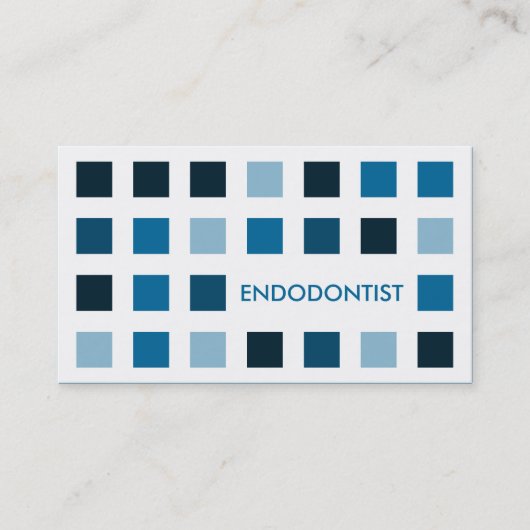 ENDODONTIST (モダンな正方形) 名刺 (正面)