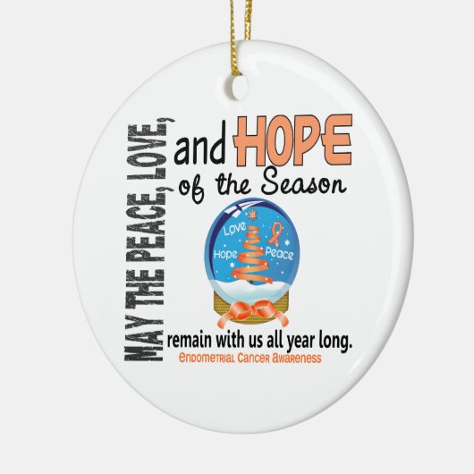 Endometrial蟹座のクリスマス3の雪の地球のオーナメント セラミックオーナメント (左)