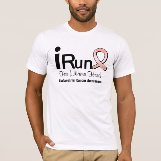 Endometrial蟹座の認識度のために走られるIをカスタマイズ Tシャツ (正面)