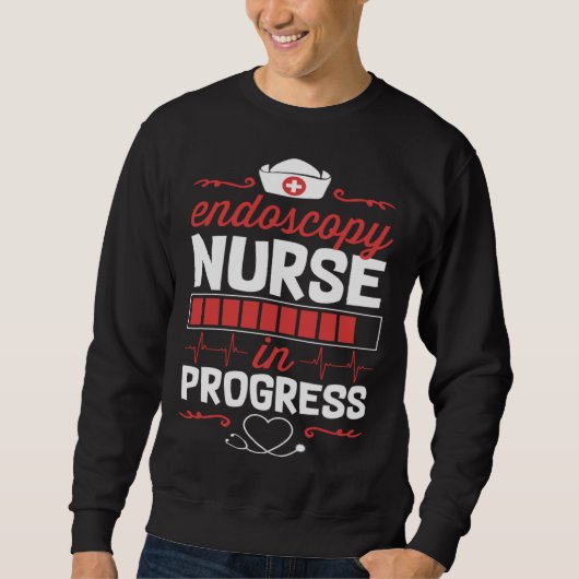 Endos Nurse In Progress Nursing School Student Col スウェットシャツ (正面)