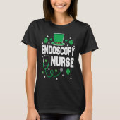 ENDOS Nurse St Patrick's Day Lucky Nurse Shamrock Tシャツ (正面)