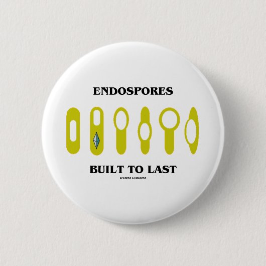 Endosporesは最後(細菌の態度)に造りました 缶バッジ (正面)
