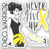 ENDOWARRIOR NEVER 与え UP  Vinylシール シール (正面)