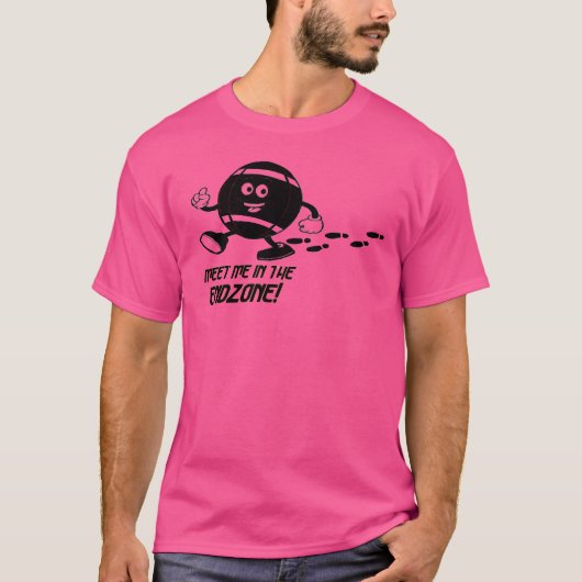 Endszone漫画Tシャツのブラックプリントで会う Tシャツ (正面)