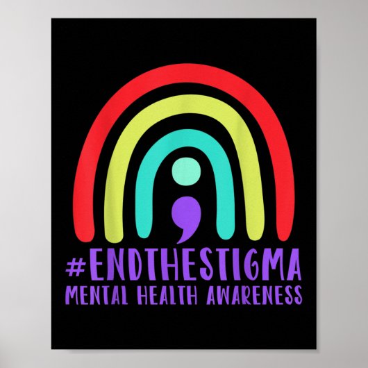 #endthestigma - Mental Health認識度セミコロン ポスター (正面)