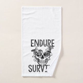 Endure and Survive ドクロとキノコ | ダークサー ハンドタオル