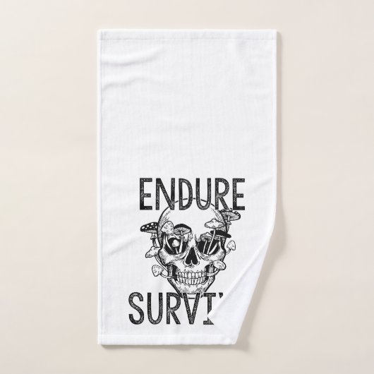 Endure and Survive ドクロとキノコ | ダークサー ハンドタオル (ハンドタオル)