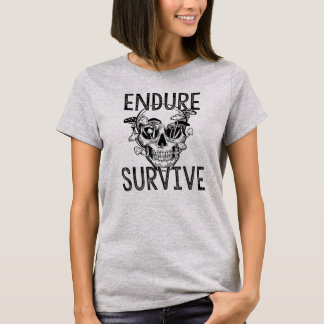 Endure+and+Survive+ドクロ+キノコ | ダークサバイバー Tシャツ