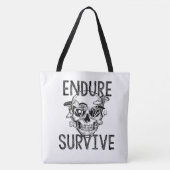 Endure and Survive Skull with Mushrooms トートバッグ (正面)