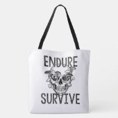 Endure and Survive Skull with Mushrooms  トートバッグ (裏面)