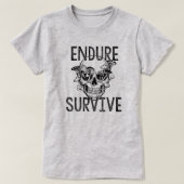 Endure and Survive Skull with Mushrooms | Dark Sur Tシャツ (デザイン正面)